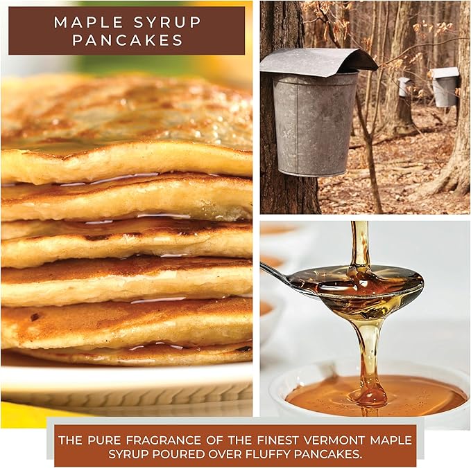 A Cheerful Giver - Maple Syrup Pancakes Mama Scented Glass Jar Candle (22oz) with Lid & True to Life Fragrance Made in USA
