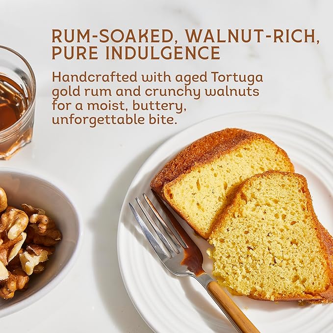 TORTUGA Caribbean Original Rum Cake with Walnuts - 32 oz Rum Cake - The Perfect Premium Gourmet Gift for Gift Baskets, Parties, Holidays, and Birthdays - Great Cakes for Delivery