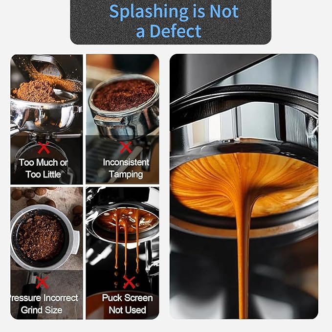 51mm Bottomless Portafilter & Puck Screen, 2 Ears Stainless Steel Head, with Stainless Steel Double Shot Capacity Cup Filter Basket Compatible for Delonghi ECP3420/ECP3120/EC155/BCO430/EC260