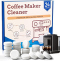 Coffee Maker Cleaner – Strong Descaler Cleaning Compatible With Nespresso, Keurig, Breville, Ninja, Remove Limescale, Calcium & Coffee Oils – Espresso & Drip Coffee Maker Accessories（24 pack）