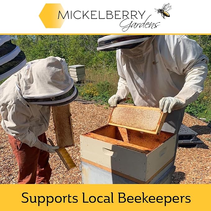 Raw Wildflower Honey - Pure, Unadulterated, Clean, Grade A Strained Honey from the Pacific Northwest (20 ounces)