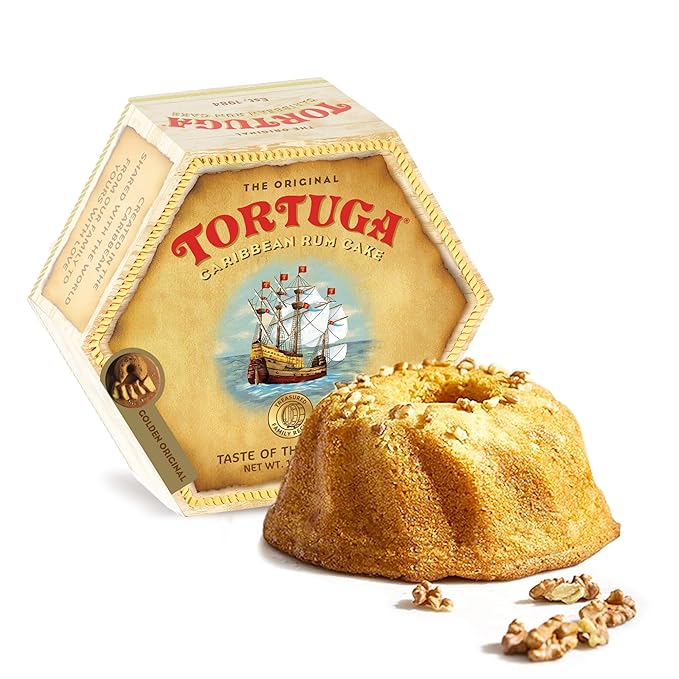 TORTUGA Caribbean Original Rum Cake with Walnuts - 32 oz Rum Cake - The Perfect Premium Gourmet Gift for Gift Baskets, Parties, Holidays, and Birthdays - Great Cakes for Delivery