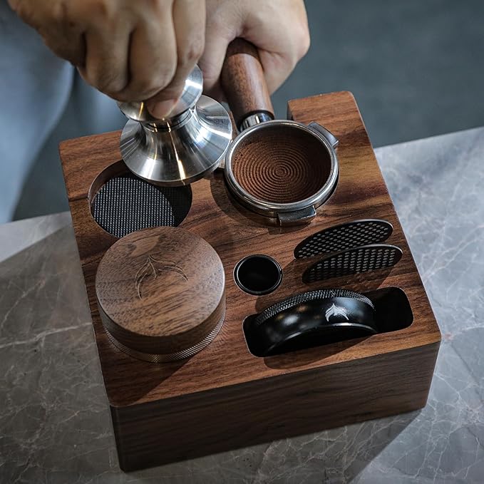 Breville Accessories Kit for Home Baristas 5pcs 54mm Calibrated Tamper, Coffee Distributor, Tamping Station, Knock Box, and WDT Tool