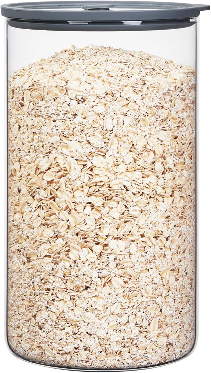 Extra-Large Glass Flour and Sugar Storage Containers with Airtight Lids, 1-Gallon(135oz)Big Glass Food Canister Jars with Lid,Kitchen Organization Jar Sets Perfect for Cookies,Cereal and Eggs