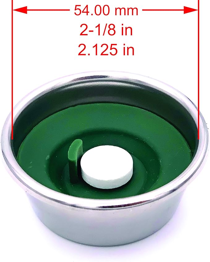 Backflush Disc – Blind Insert for Espresso Machine – Food-Grade Silicone – 3 Size Variations – Compatible with Cleaning Tablets and Powder – Wide Compatibilit (1, Green)