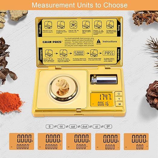 High Precision Milligram Scale,50g/0.001g Digital Mini Pocket Gram Scale,Mg Scale for Weighing Powders,Jewelry, Medicine, Gem, Reloading,Gold Scale with Cal Weight, Tweezer and Tray