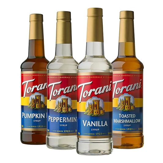 Torani Syrup Variety Packs, Holiday Favorites, 25.4 fl oz (Set of 4)