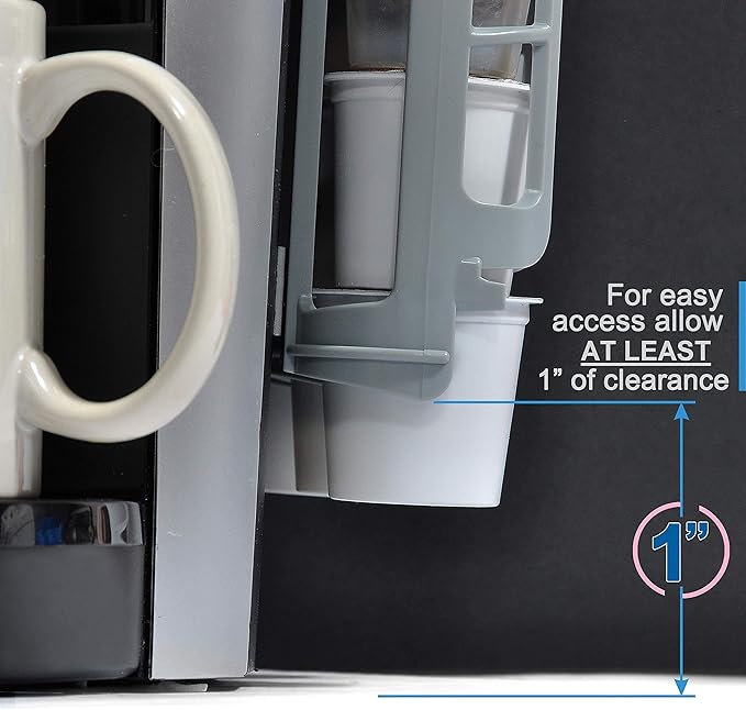 STORAGENIE Coffee Pod Holder Side Mount K Cup Pods Dispenser compatible with Keurig Coffee Makers, Perfect for Small Counters (3 Pack/For 15 K-Cups, LIGHT GREY)