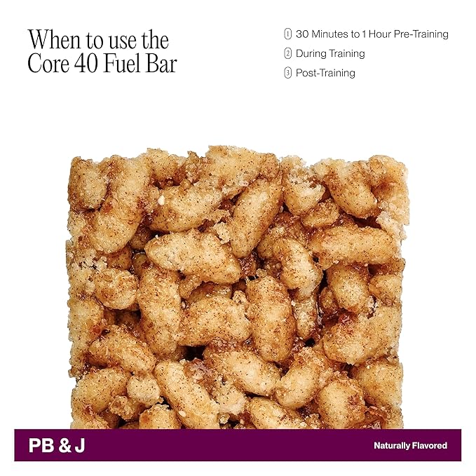 Cadence Peanut Butter & Jelly Energy Bar - Case (50g x 12) | 40g Carb Blend with Organic Dates & Honey | Electrolytes for Hydration & Recovery | Natural Ingredients | Vegan-Friendly Fuel for Endurance Sports