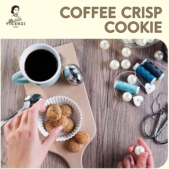 Matilde Vicenzi Amaretti Cookies - Gourmet Italian Crispy Almond Cookies - Bite-Sized Traditional Coffee & Tea Biscuits Made in Italy - 6.17 oz (175g), 2 Pk