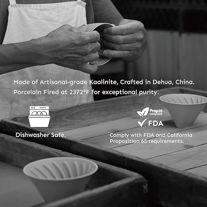 Palatti Universal Pour Over Coffee Drippers (Set of 3), Porcelain Ceramic Pour Over Coffee Maker Set, Adapt to All Paper Filters, Interchangeable Design Brings 11 Brewing Profiles, 1-4 cups