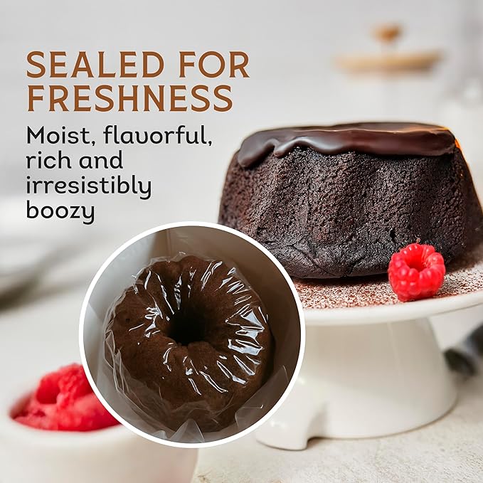 TORTUGA Caribbean Chocolate Rum Cake - 32 oz Rum Cake - The Perfect Premium Gourmet Gift for Gift Baskets, Parties, Holidays, and Birthdays - Great Cakes for Delivery