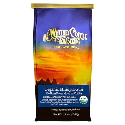 Mt. Whitney Organic Ethiopia Guji Coffee (Ground, 12 Oz)