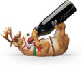 True Reindeer Polyresin Wine Bottle Holder - Table Top and Counter Wine Rack, Animal Home Decor, Set of 1, Brown, Holds 1 Standard Wine Bottle