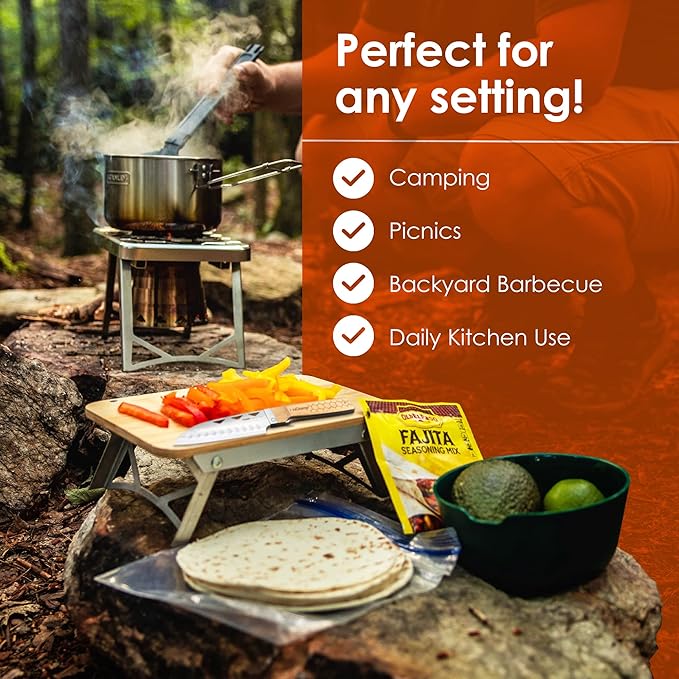 nCamp K2G Basic Compact Cooking Stove and Prep Surface Board Outdoor Camping Set Bundle