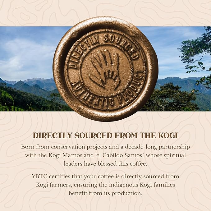 The Younger Brothers Trading Co. Kogi Coffee | Indigenous Wild Grown Whole Bean | Ethically Sourced Single Origin Colombian Coffee | Kogi Medium Roast, 12 Ounce (Pack of 1)
