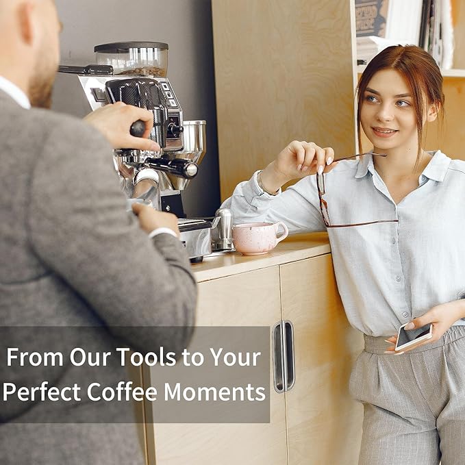 51mm Bottomless Portafilter & Puck Screen, 2 Ears Stainless Steel Head, with Stainless Steel Double Shot Capacity Cup Filter Basket Compatible for Delonghi ECP3420/ECP3120/EC155/BCO430/EC260