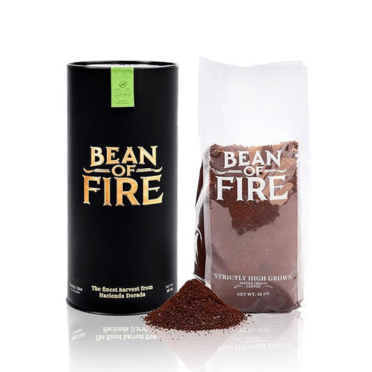 Bean of Fire | Ethiopian | Coffee Washed | 16 oz | Chocolate | Citrus Notes | Sugar Cane & Black Grapes | Floral Complexity | Ground Coffee