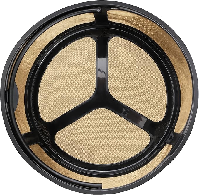 Reusable 8-12 Cup Basket Gold Mesh Coffee Filter for Keurig K-Duo Essentials and K Duo Brewers Machine, Replaces your Paper Coffee Filters, BPA Free (2 Pack)