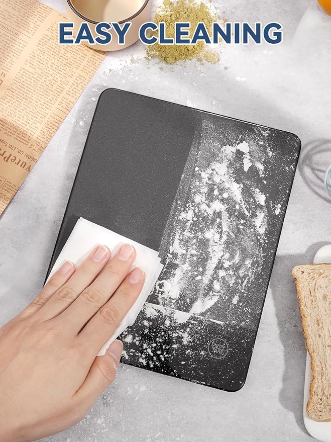 JOYHILL Food Scale, 22lb Digital Kitchen Scale Food Ounces and Grams for Weight Loss, Baking and Cooking, Premium Stainless Steel with LED Display, Batteries Included, Black