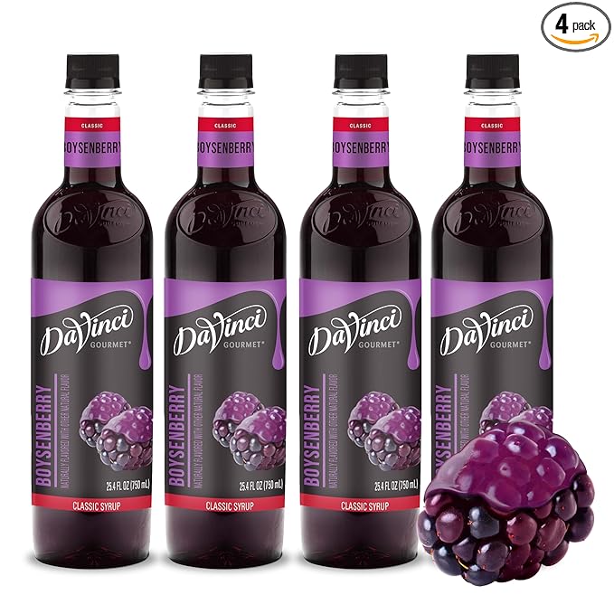 DaVinci Gourmet Boysenberry Syrup, 25.4 Fluid Ounces (Pack of 4)