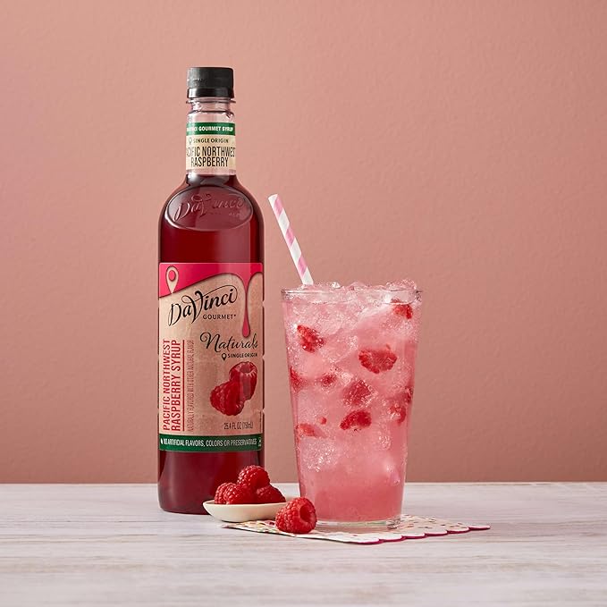 DaVinci Gourmet Naturals Syrup, Variety Pack - Hawaiian Salted Caramel, Madagascar Vanilla, Pacific Northwest Raspberry, Turkish Hazelnut (Pack of 4)