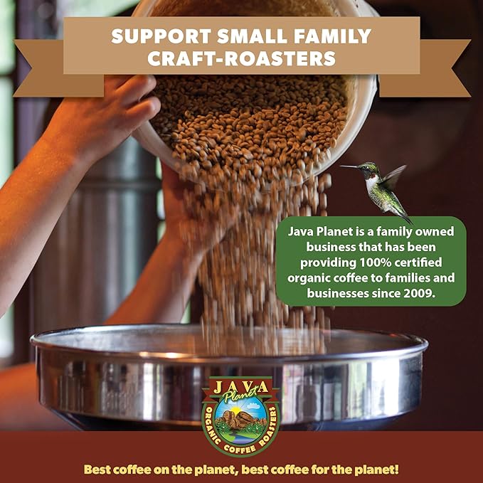Low Acid Organic Coffee – Whole Bean, Mold-Free & Stomach Friendly by Java Planet, Coconut and Hazelnut, Medium Dark Roast, Arabica Gourmet Coffee Grade A, Smithsonian Bird Friendly, 1LB Bag