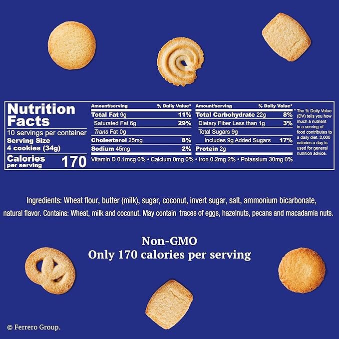 Royal Dansk Danish Butter Cookies, Premium Assorted Cookies in Gift Tin, Great for Sharing and Gifting, 12 oz