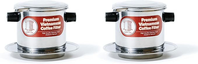 Vietnamese Coffee Filter Infuser Filter, Perfect for Camping or Travel, Iced or Hot, Small, 2 Pack