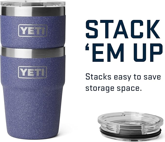 YETI Rambler 16 oz Stackable Tumbler, Vacuum Insulated, Stainless Steel with MagSlider Lid