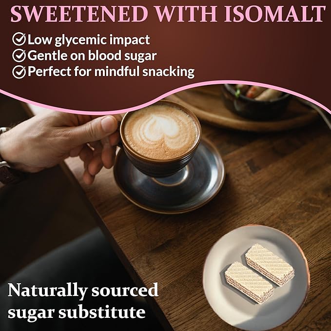 RUGER Sugar-Free Chocolate Wafers 1.6 Ounce (Pack of 12) - Deliciously Crisp and Guilt-Free Chocolate Treats with Natural Ingredients, Non-GMO, Vegan, No Artificial Colors or Flavors - Perfect for Weddings, Anniversaries, Birthdays, and Everyday Snacking