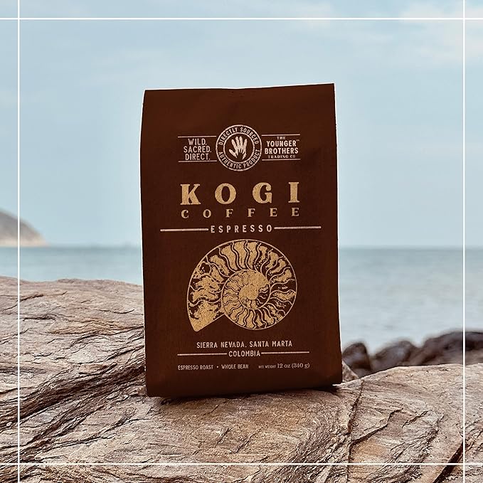 The Younger Brothers Trading Co. Kogi Coffee | Indigenous Wild Grown Whole Bean | Ethically Sourced Single Origin Colombian Coffee | Kogi Espresso Roast (1kg / 35.2oz bag)