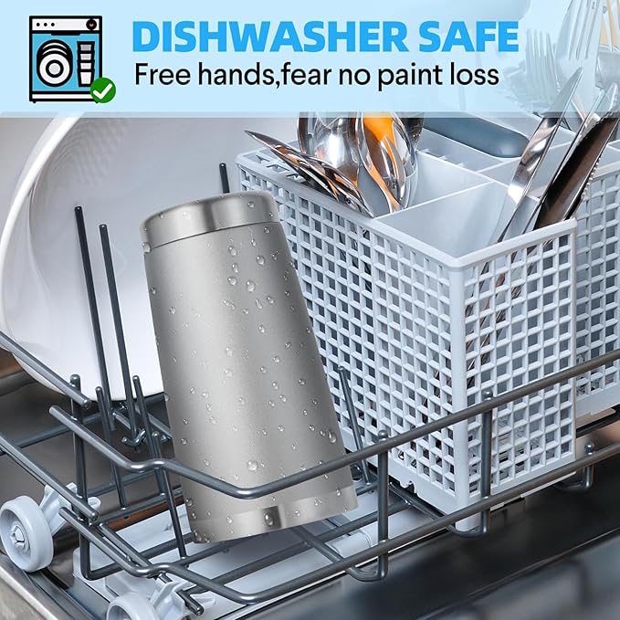 Volhoply 20oz Stainless Steel Tumbler with Lid and Straw,Double Wall Insulated Travel Iced Coffee Mug Fits Car Cup holder,Powder Coated Cups for Hot and Cold Drinks,Gifts for Women Men（Gray,1 Set）