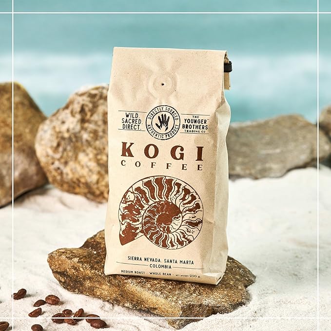 The Younger Brothers Trading Co. Kogi Coffee | Indigenous Wild Grown Whole Bean | Ethically Sourced Single Origin Colombian Coffee | Kogi Medium Roast (35.2 Ounce (Pack of 5)