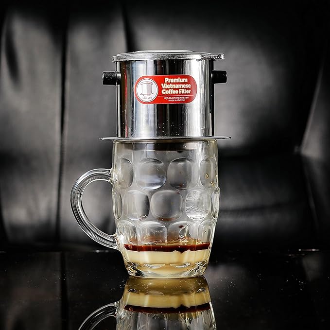 Vietnamese Dripper Coffee Machine Filter. Suitable for Trung Nguyen Coffee- Gravity Insert, Extra large (15 oz)