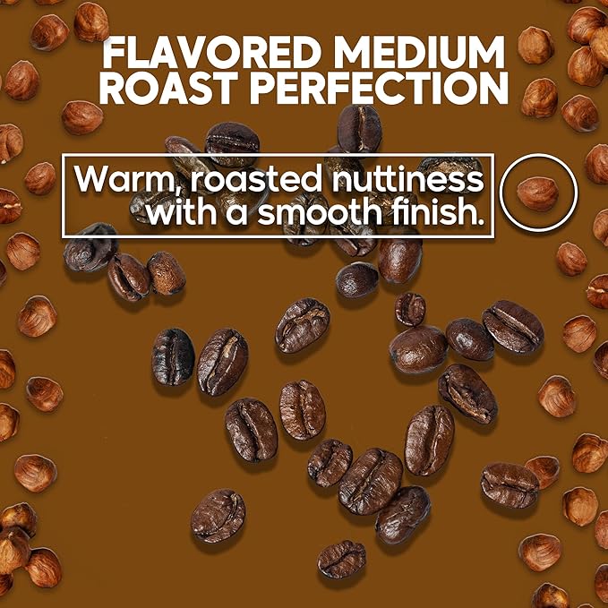 Sarasota Coffee Whole Bean Hazelnut | Medium Roast Gourmet Flavored Coffee Beans | Low Acid, Mold Free, Specialty Grade Bulk Beans | 5lb (80 oz)