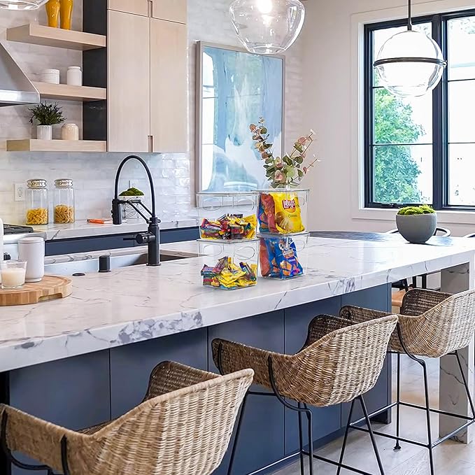 Sorbus Small Plastic K Cup Storage Bins - Nespresso Pods Holder, Vertuo Pod Holder, Kitchen Organization, Pantry Storage, Fridge Organizer - K Cup Organizer for Nespresso Accessories (8 pack)