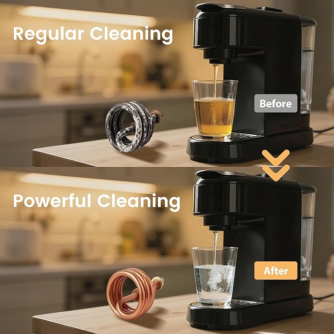 24 Count Coffee Maker Cleaner & Descaler Tablets, Effective Cleaning Coffee Pot Cleaner Tablets, Compatible with Nespresso, Breville, Keurig, Ninja, Delonghi, Miele