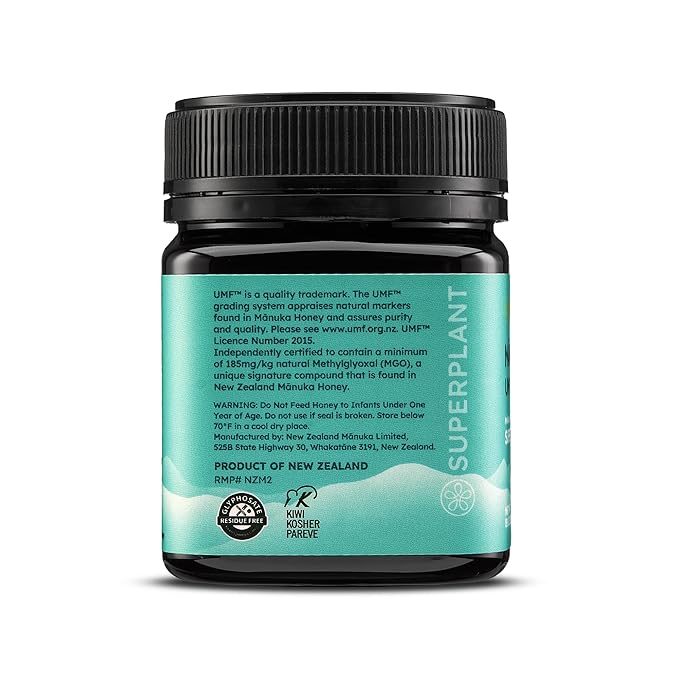 Melora Raw Manuka Honey from New Zealand | UMF 8+ | MGO 185+ | 8.8 Oz Jar | Safe for Skin Care | Edible & Healthy Sugar Alternative | Traceable from Hive to Hand Manuka Honey