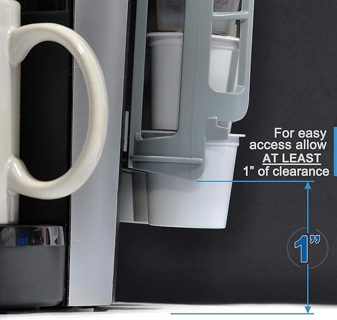STORAGENIE Coffee Pod Holder Side Mount K Cup Pods Dispenser compatible with Keurig Coffee Makers, Perfect for Small Counters