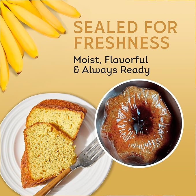 TORTUGA Caribbean Banana Rum Cake - 32 oz Rum Cake - The Perfect Premium Gourmet Gift for Stocking Stuffers, Gift Baskets, and Christmas Gifts - Great Cakes for Delivery