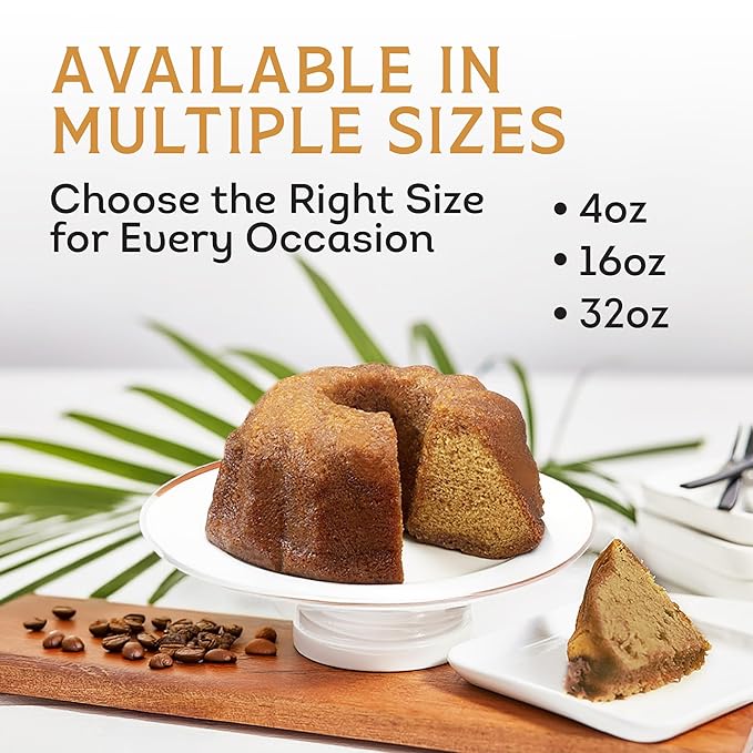 TORTUGA Caribbean Blue Mountain Rum Cake - 4 oz Rum Cake - The Perfect Premium Gourmet Gift for Stocking Stuffers, Gift Baskets, and Christmas Gifts - Great Cakes for Delivery