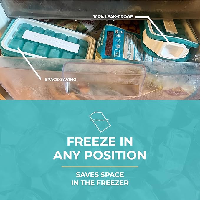 ICEBREAKER POP - 4 IN 1 - DISPENSER - MAKER - BIN - ICE PACK - Make And Serve Ice Without Ever Touching The Ice - The Sanitary Silicone Ice Tray for Freezer With Lid - Ice Cube Tray