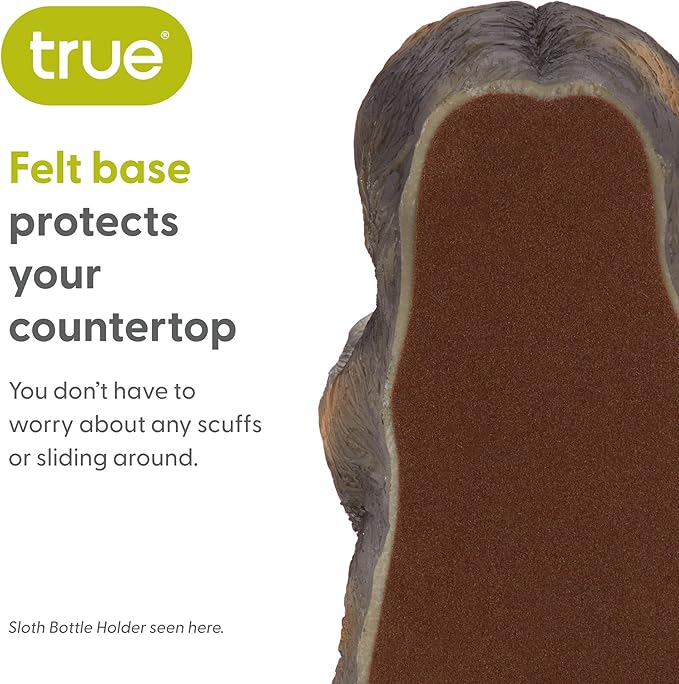 True Klutzy Kitty Cat Countertop Wine Bottle Holder Kitchen Decor Tabletop Wine Rack Animal Stand for Cat Lovers and Pet Owners, Black and White, Set of 1