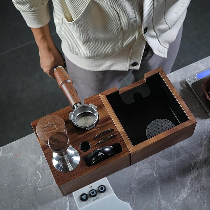 Breville Accessories Kit for Home Baristas 5pcs 54mm Calibrated Tamper, Coffee Distributor, Tamping Station, Knock Box, and WDT Tool