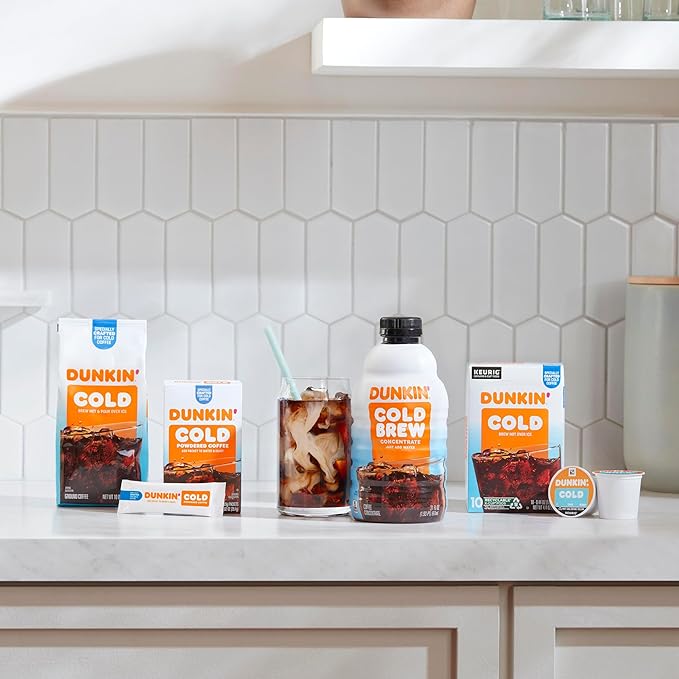 Dunkin’ Cold Iced Coffee, Keurig K-Cup Pods, 10 Count Box