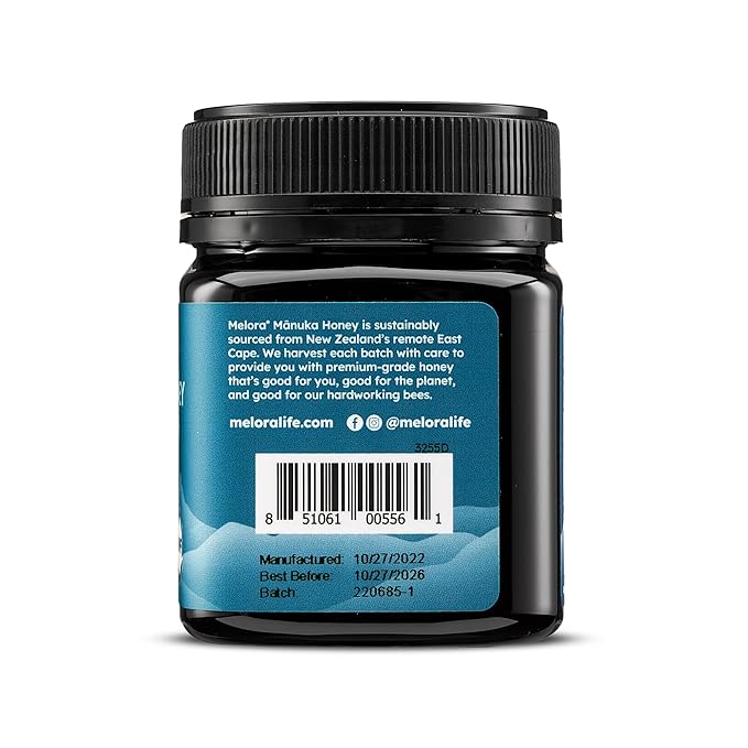 Melora Raw Manuka Honey from New Zealand | UMF 15+ | MGO 525+ | 8.8 Oz Jar | Safe for Skin Care | Edible & Healthy Sugar Alternative | Traceable from Hive to Hand Manuka Honey