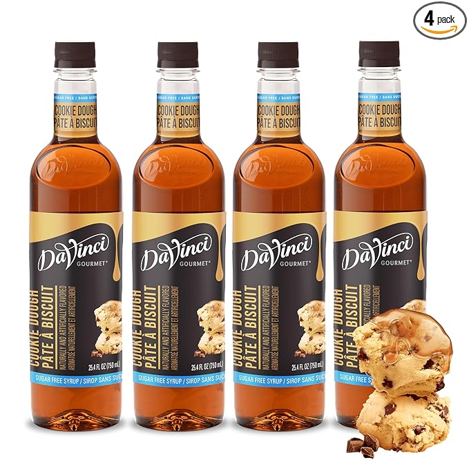 DaVinci Gourmet Sugar-Free Cookie Dough Syrup, 25.4 Fluid Ounces (Pack of 4)