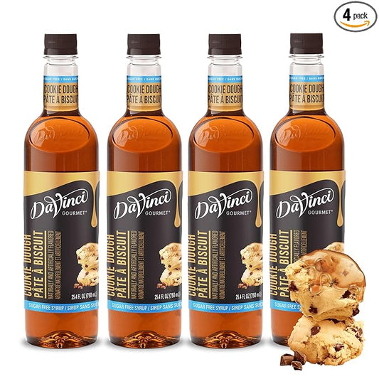 DaVinci Gourmet Sugar-Free Cookie Dough Syrup, 25.4 Fluid Ounces (Pack of 4)