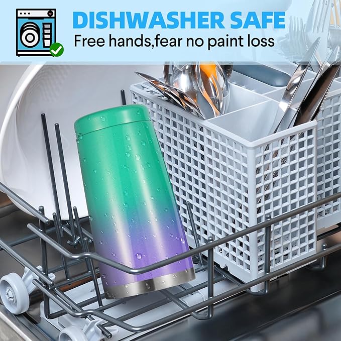 Volhoply 20oz Stainless Steel Tumbler with Lid and Straw Bulk 4 Pack,Double Wall Insulated Travel Iced Coffee Mug Fits Cup holder,Powder Coated Cups for Cold Drinks,Gifts for Women（Purple Green,4 Set）